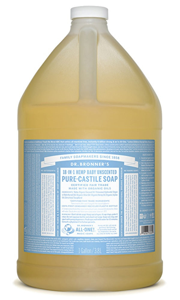 DR BRONNER'S Pure Castile Soap Baby Unscented / 3.8 Litres