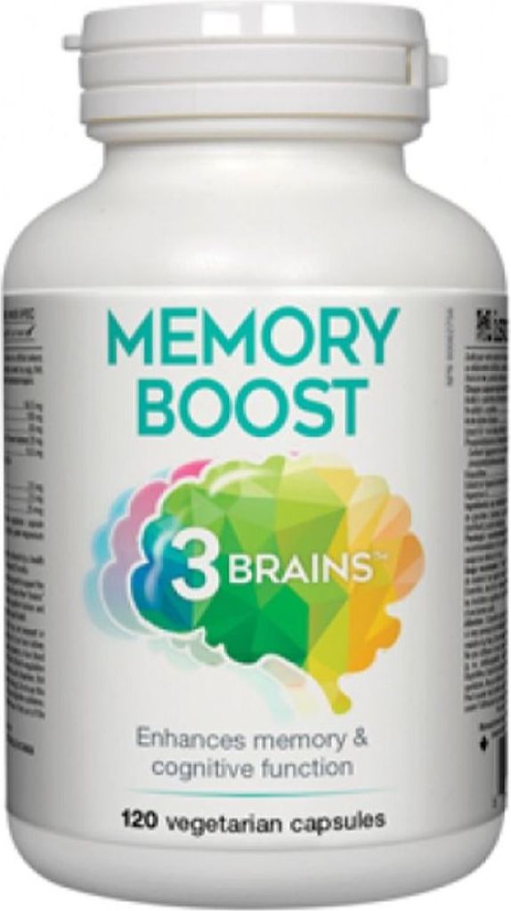 3 Brains Memory Boost, 120 Vegetarian Capsules
