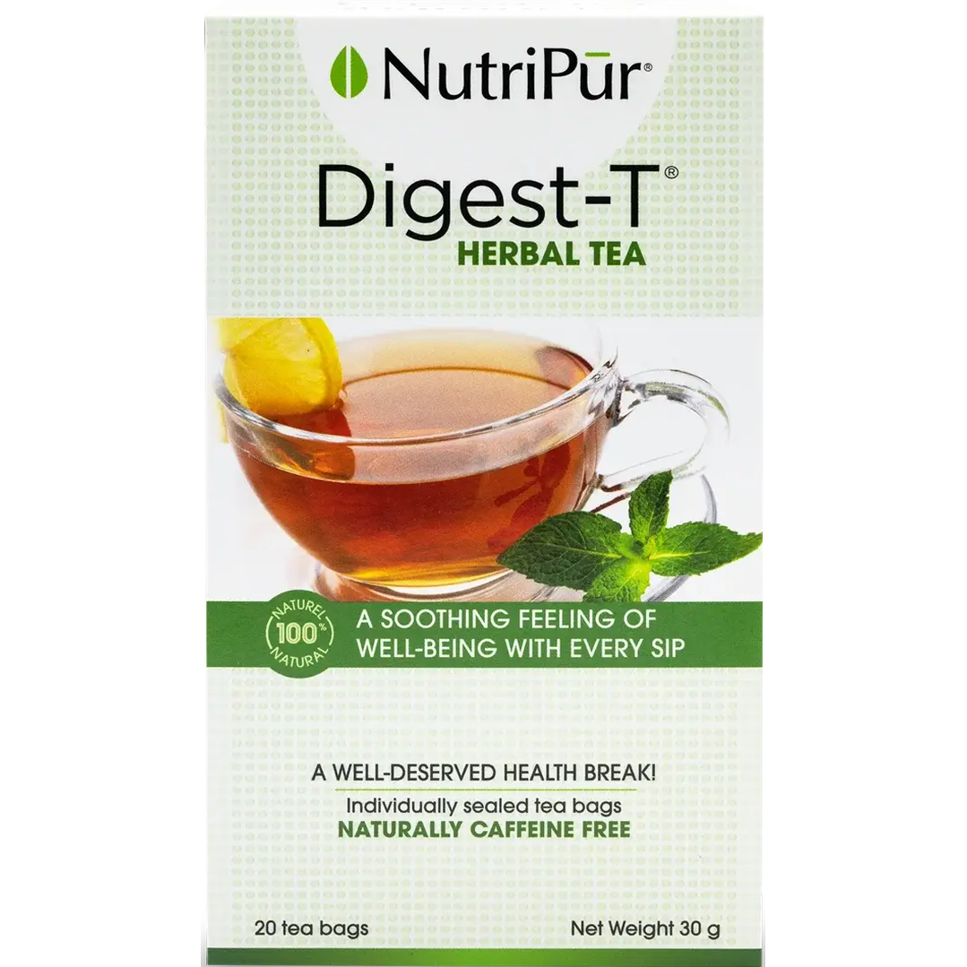 NUTRIPUR Digest-T Herbal Tea, 20 Bags
