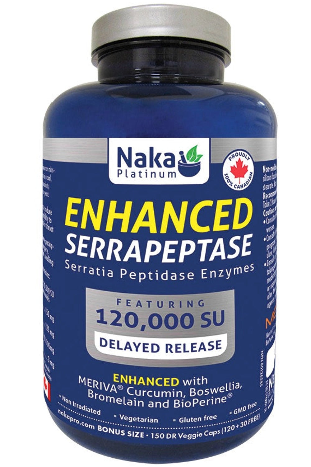 NAKA Platinum Enhanced Serrapeptase + (120,0000SU