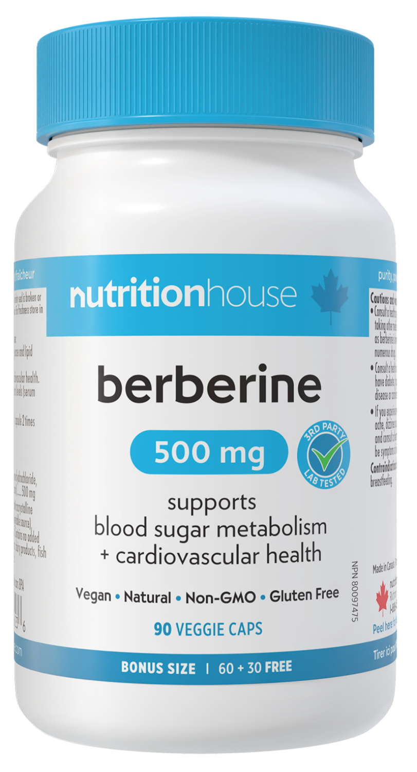 NUTRITION HOUSE Berberine 500 mg , Bonus 60 + 30 Veggie Caps