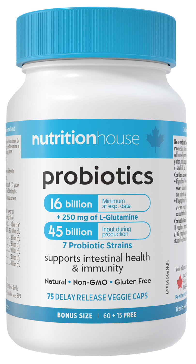 NUTRITION HOUSE Probiotics 45 billion,  Bonus 60+15 Veggie Caps