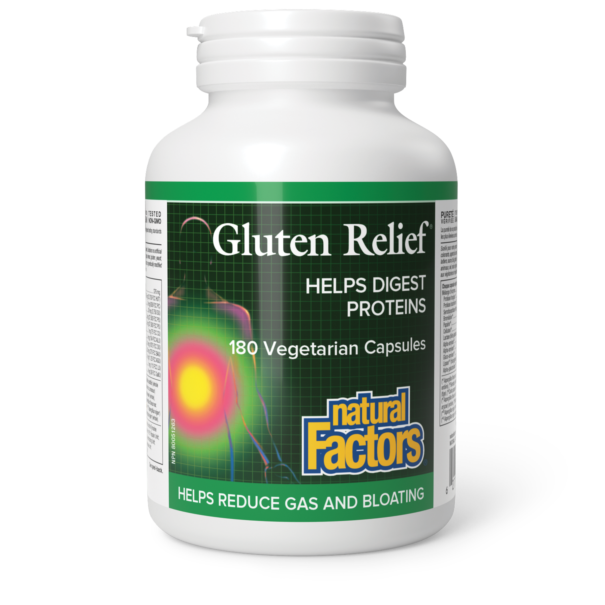 NATURAL FACTORS Gluten Relief 180 Capsules