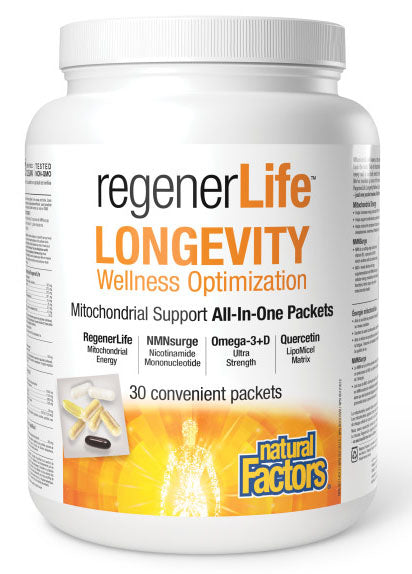 NATURAL FACTORS regenerlife Longevity (30 packets)  Nutrition House Canada