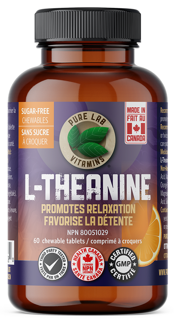 PURE LAB VITAMINS L-Theanine (125 mg - 60 chewable)