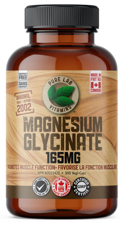 PURE LAB VITAMINS Magnesium Glycinate (300 veg caps)