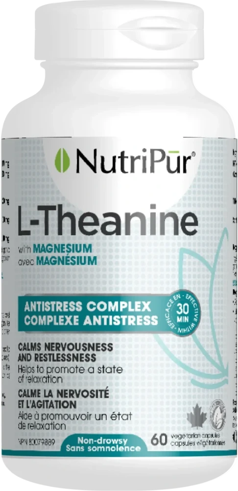 NUTRIPUR L-Theanine with Magnesium, 60 Capsules