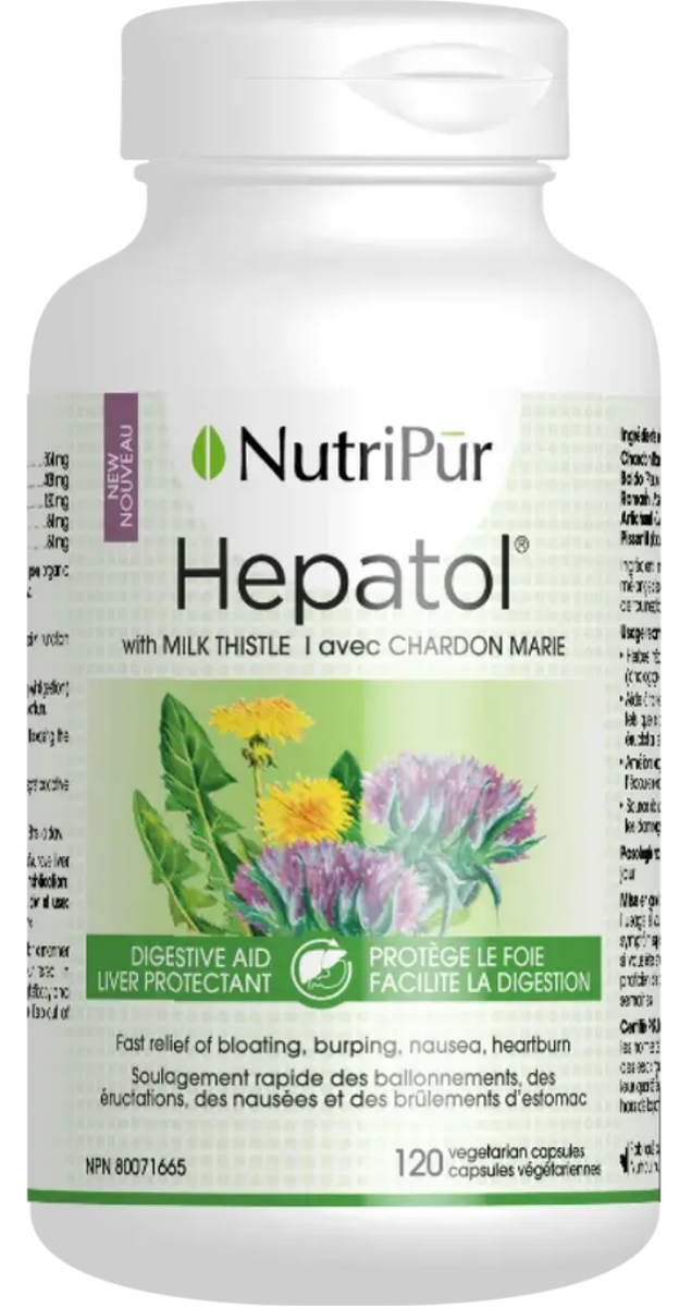 NUTRIPUR Hepatol Liver & Digestive Support, 60 or 120 Capsules