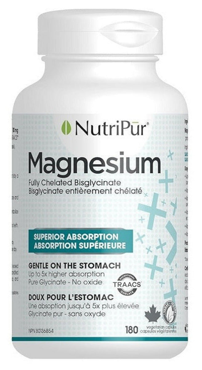 NUTRIPUR Magnesium Bisglycinate, 180 Capsules