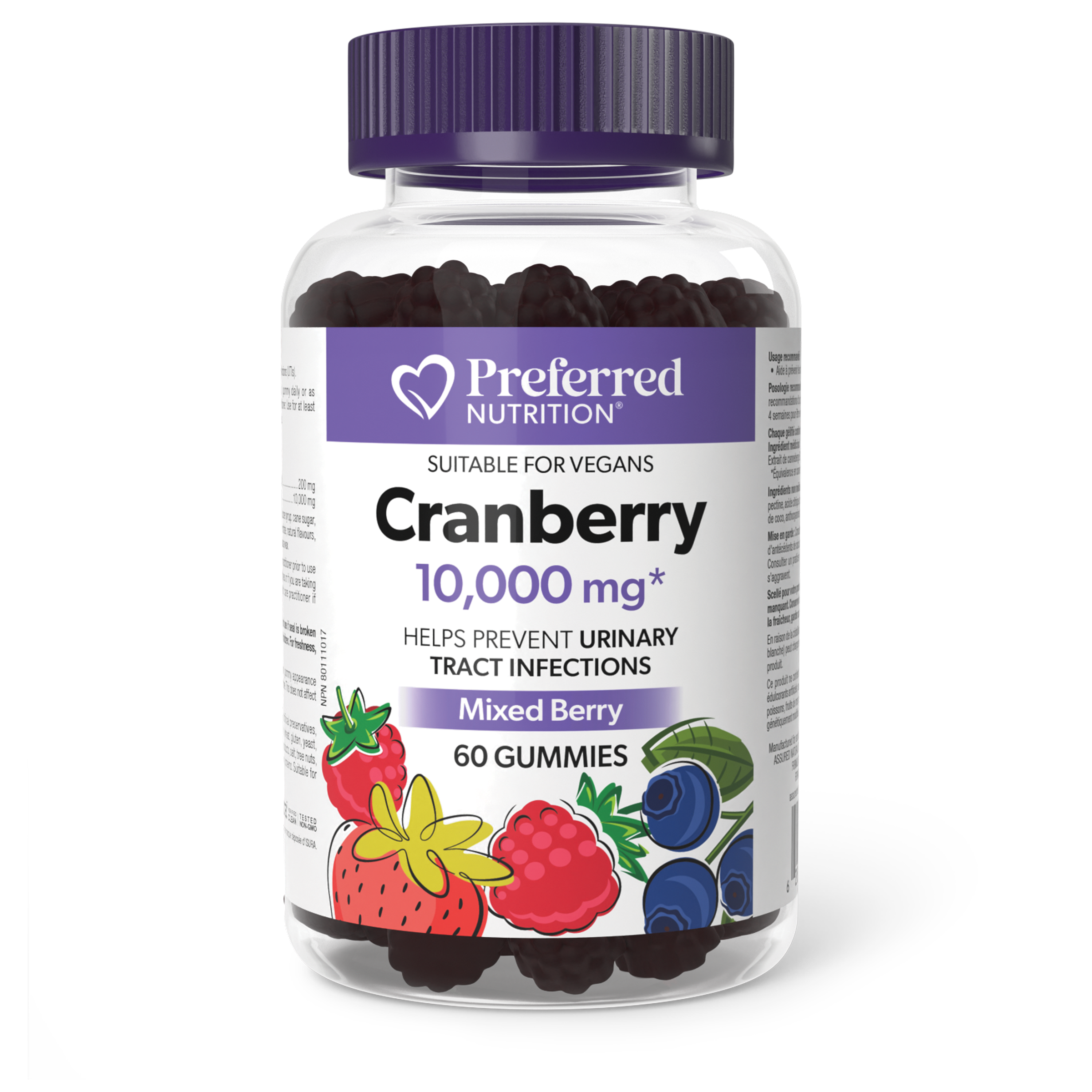 PREFERRED NUTRITION Cranberry 10,000 60 Gummies