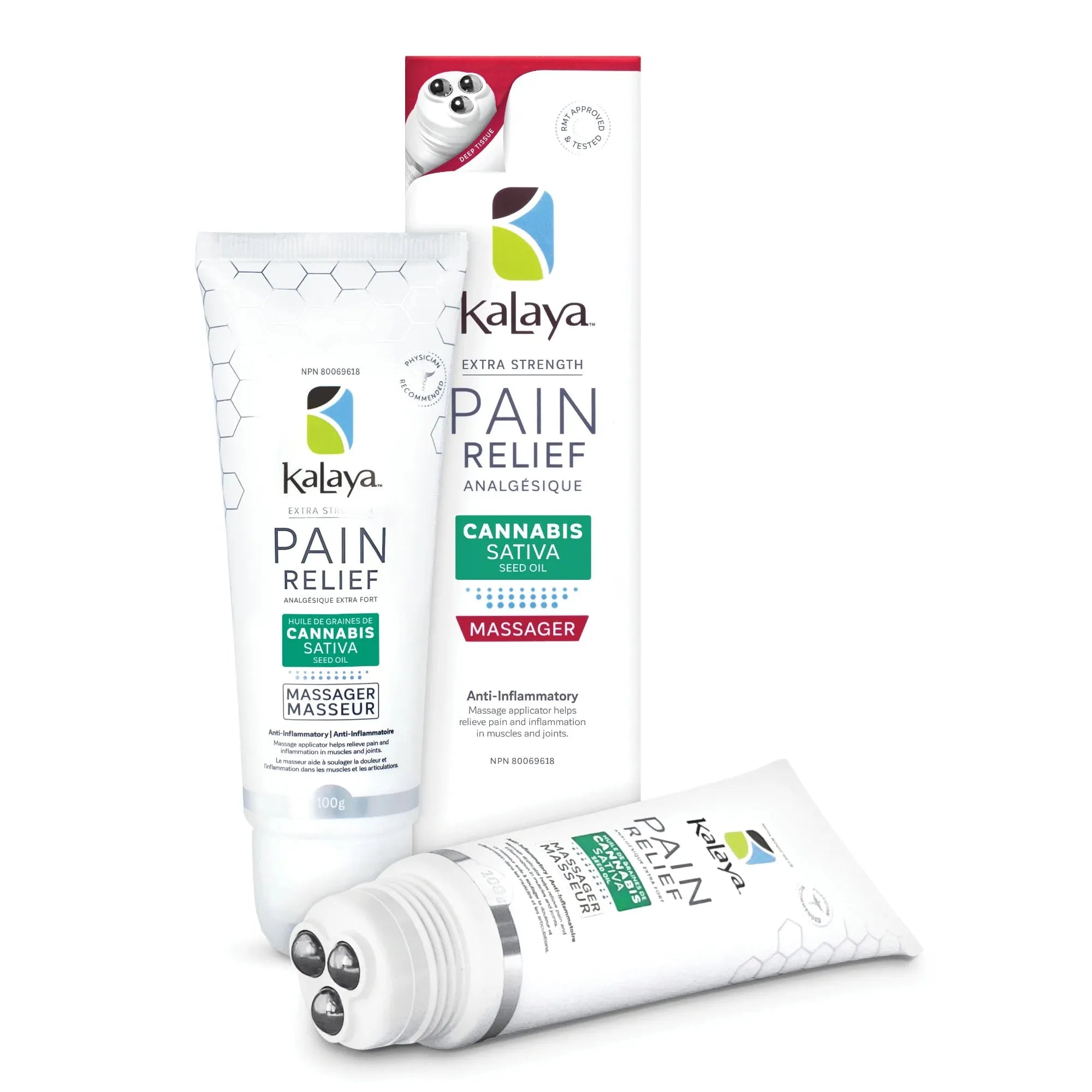 KaLaya Extra Strength Pain Relief Massager with Cannabis Sativa Seed Oil (100 gr)