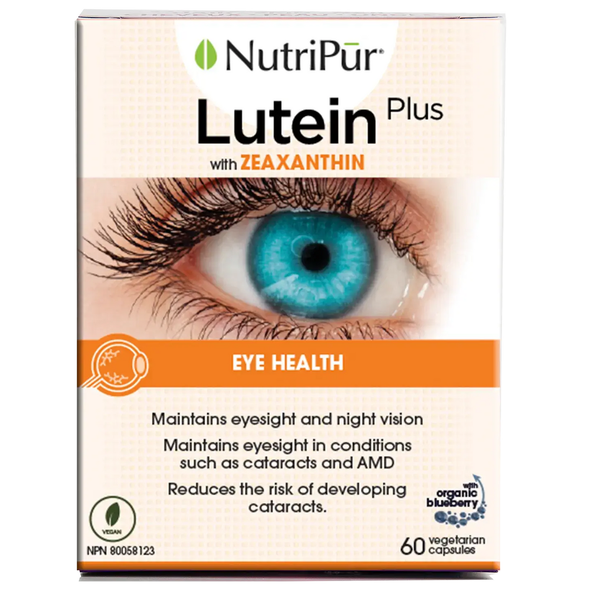 NUTRIPUR Lutein Plus Eye Support, 60 Capsules