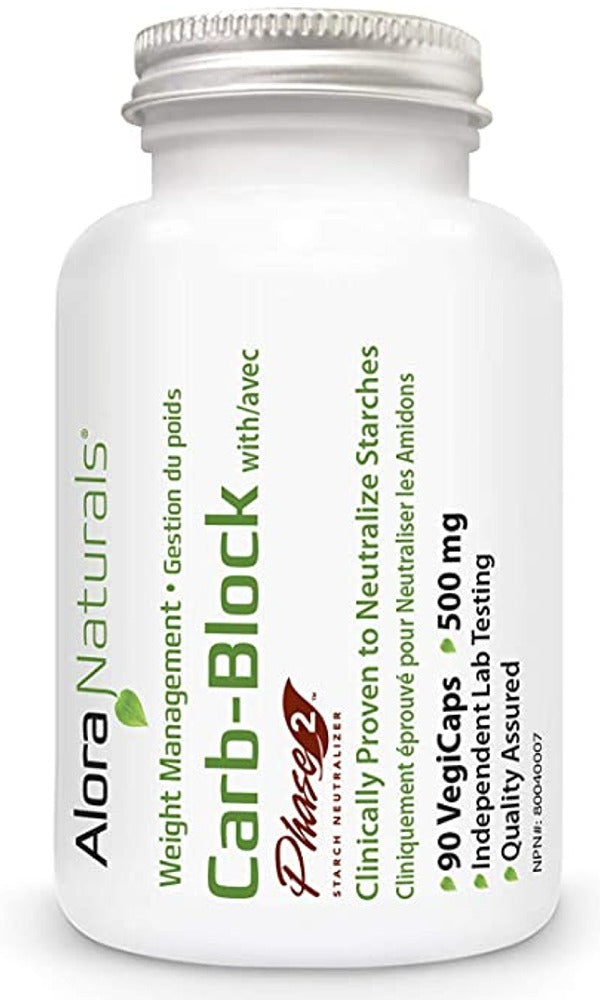 Alora Naturals Carb-Block with Phase 2, 90 Capsules