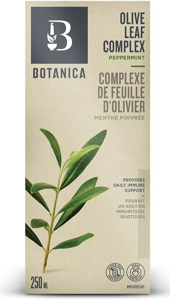 Botanica Olive Leaf Complex Liquid, Peppermint, 250 mL