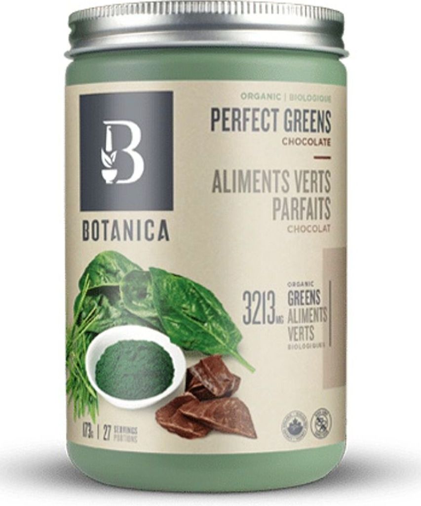 Botanica Organic Perfect Greens Powder, Chocolate, 173 g