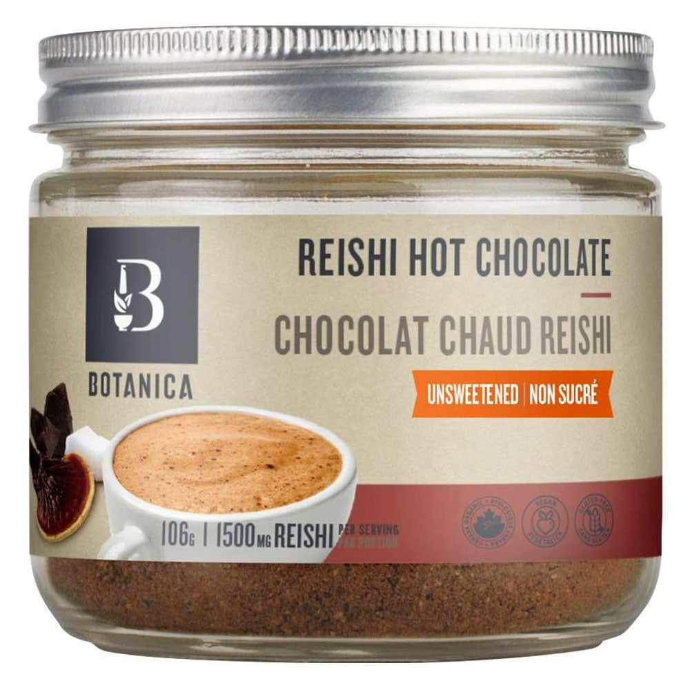 Botanica Organic Reishi Hot Chocolate, Unsweetened, 106 g