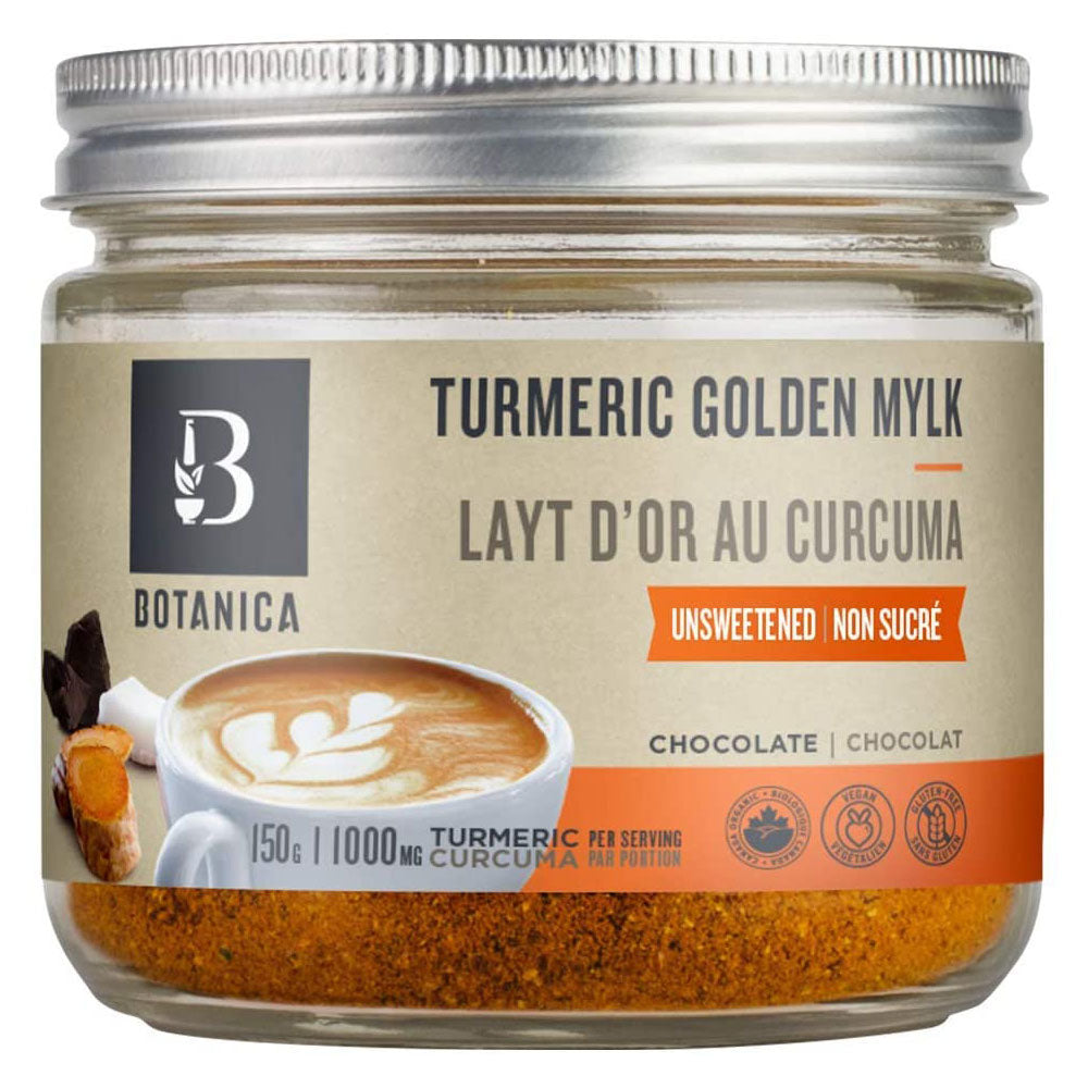 Botanica Organic Turmeric Golden Mylk, Chocolate, 150 g