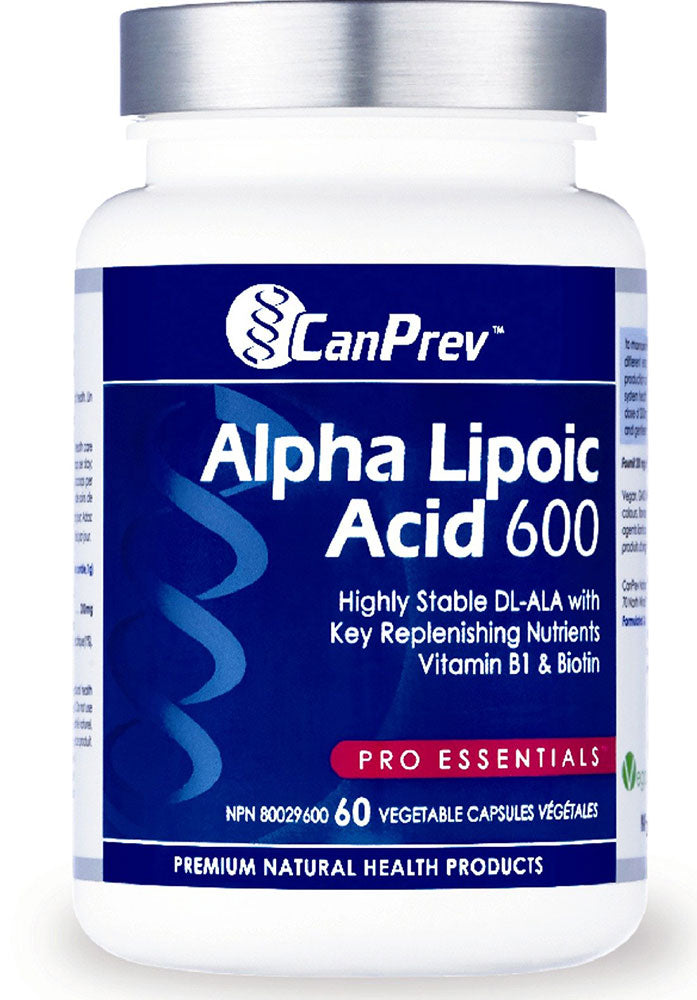 CanPrev Alpha Lipoic Acid 600 mg, 60 Vegetable Capsules