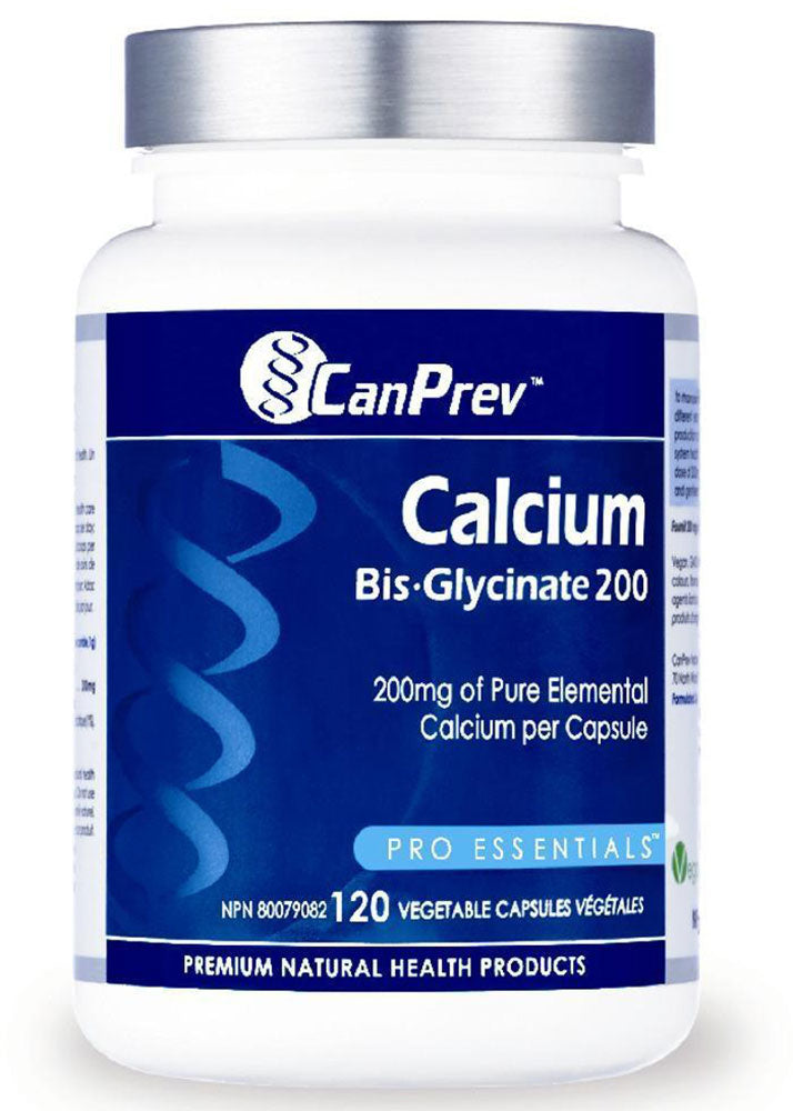 CanPrev Calcium Bis-Glycinate 200 mg, 120 Vegetable Capsules
