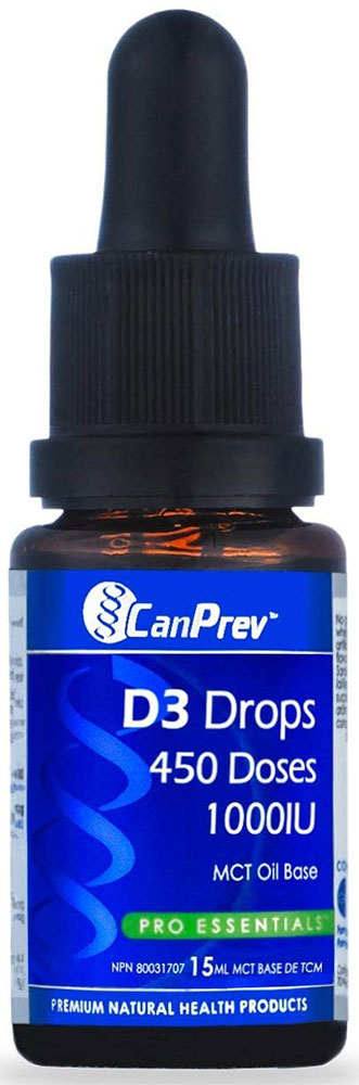 CanPrev D3 Drops 1000 IU in MCT Oil, 15 mL