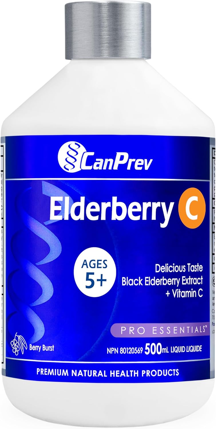 CanPrev Elderberry C Liquid Berry Burst, 500 mL