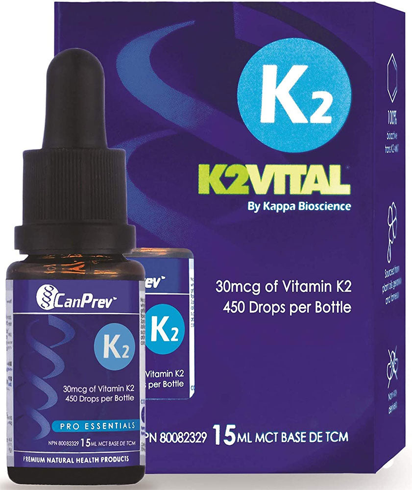 CanPrev K2 Drops 30 mcg in MCT Oil, 15 mL