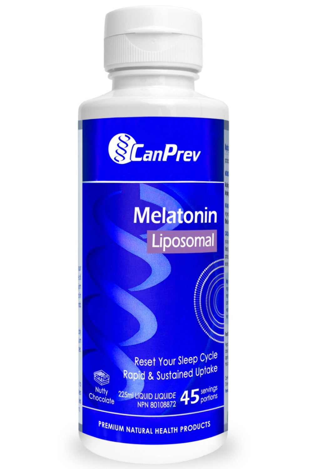 CanPrev Liposomal Melatonin Liquid, Nutty Chocolate, 225 mL