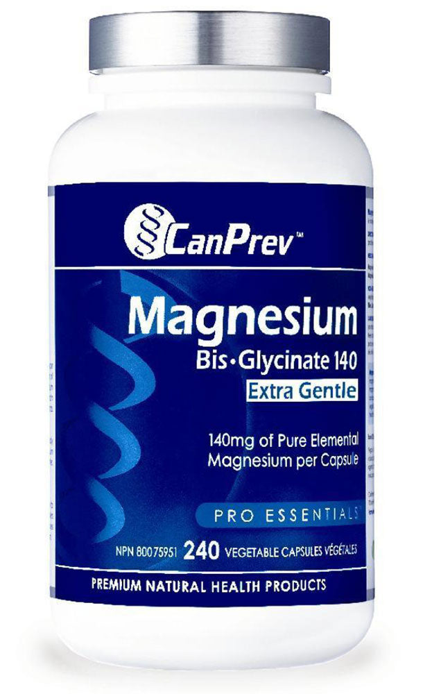 CanPrev Magnesium Bis-Glycinate 140 Extra Gentle, 240 Vegetable Capsules
