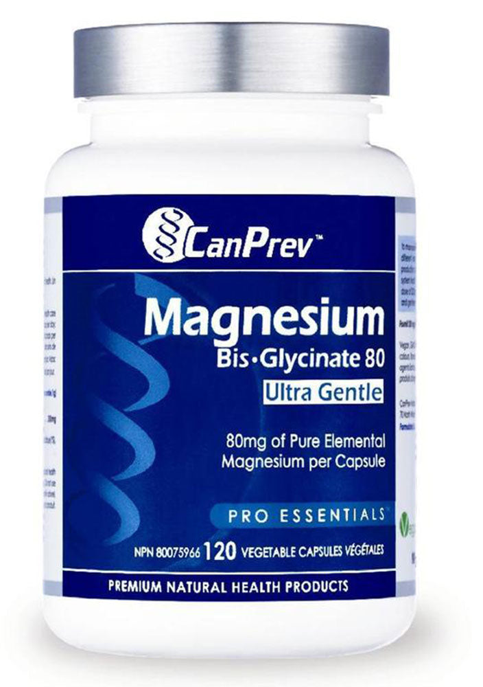 CanPrev Magnesium Bis-Glycinate 80 Ultra Gentle, 120 Vegetable Capsules