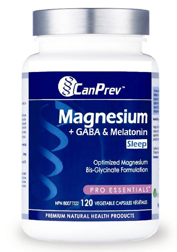CanPrev Magnesium Sleep + GABA & Melatonin, 120 Vegetable Capsules