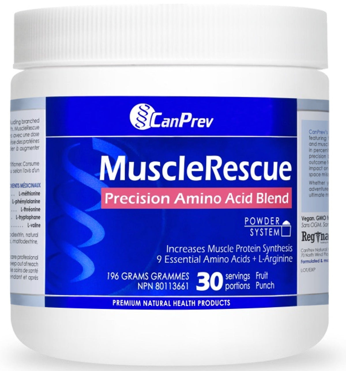 CanPrev MuscleRescue Amino Acid Powder, Fruit Punch, 196 g
