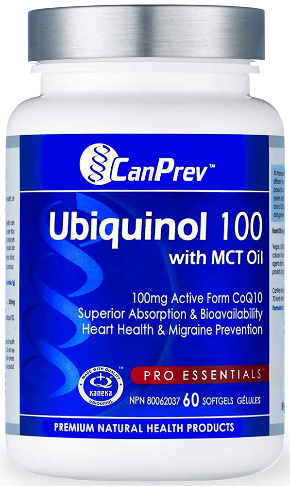 CanPrev Ubiquinol 100 mg with MCT Oil, 60 Softgels