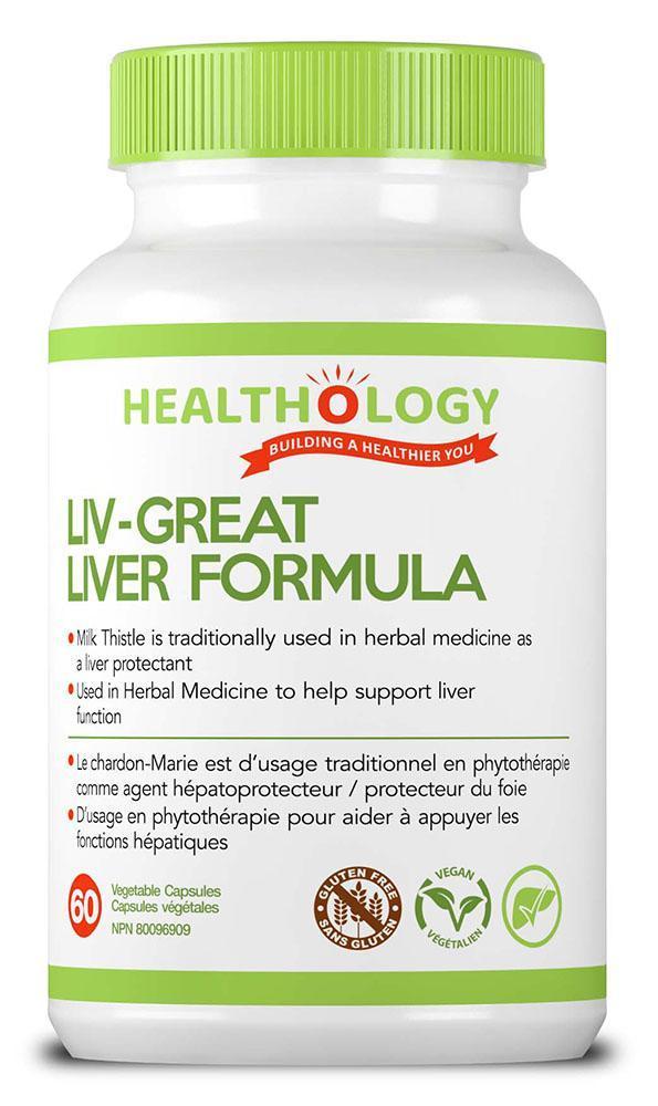 Healthology Liv-Great Liver Formula, 60 Vegetable Capsules