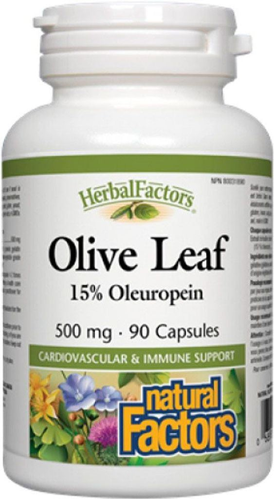Herbal Factors Olive Leaf 500 mg, 90 Capsules