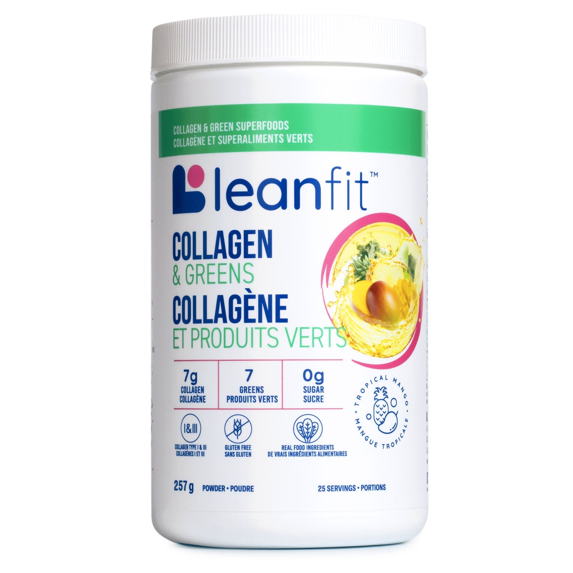 LEANFIT Collagen & Greens (Tropical Mango - 275 gr)