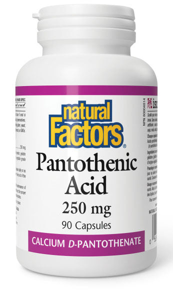 NATURAL FACOTRS Pantothenic Acid 250 mg, 90 Capsules