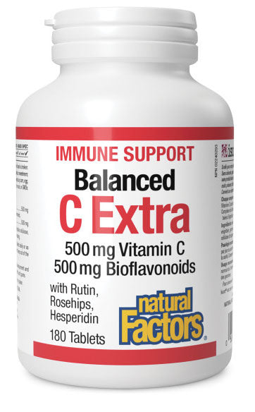 Natural Factors Balanced C Extra 500 mg, 180 Tablets