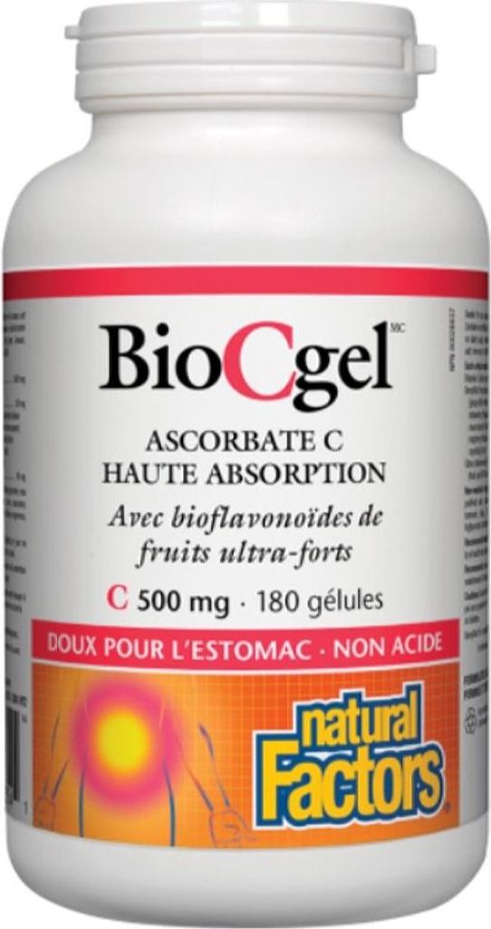 Natural Factors BioCgel Vitamin C 500 mg, 180 Softgels