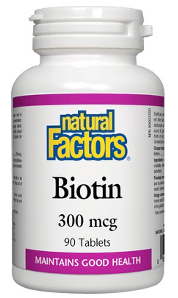 Natural Factors Biotin 300 mcg, 90 Tablets