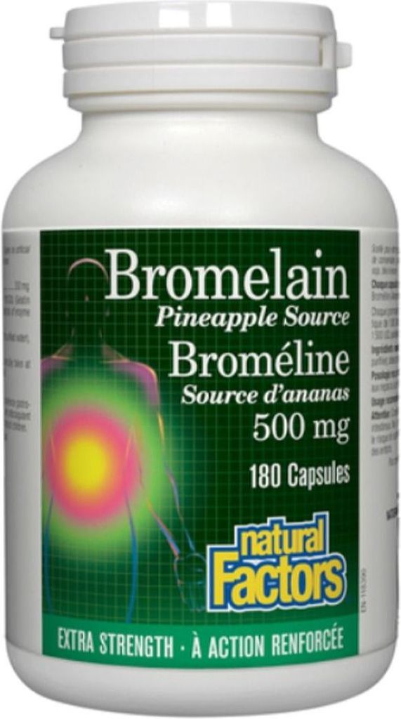 Natural Factors Bromelain Extra Strength 500 mg -180 Capsules