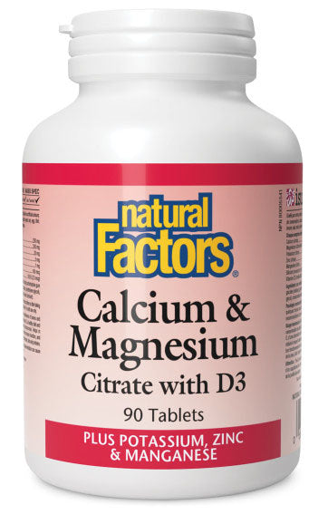 Natural Factors Calcium & Magnesium with D3 90 Tablets