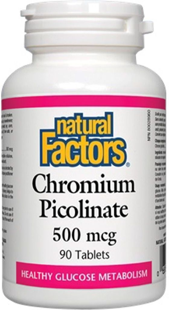 Natural Factors Chromium Picolinate 500 mcg, 90 Tablets