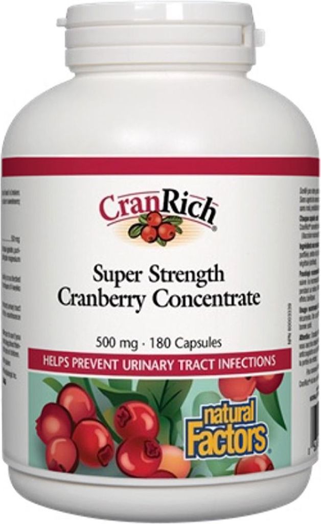 Natural Factors CranRich 500 mg, 180 Capsules