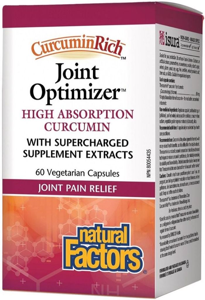 Natural Factors CurcuminRich Joint Optimizer 60 Vegetarian Capsules