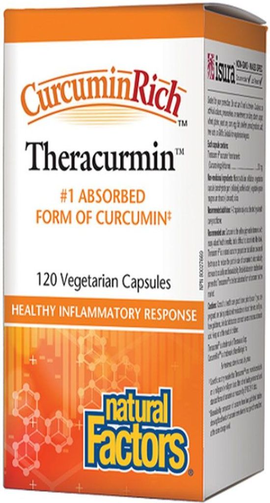 Natural Factors CurcuminRich Theracurmin 30 mg, 120 Vegetarian Capsules