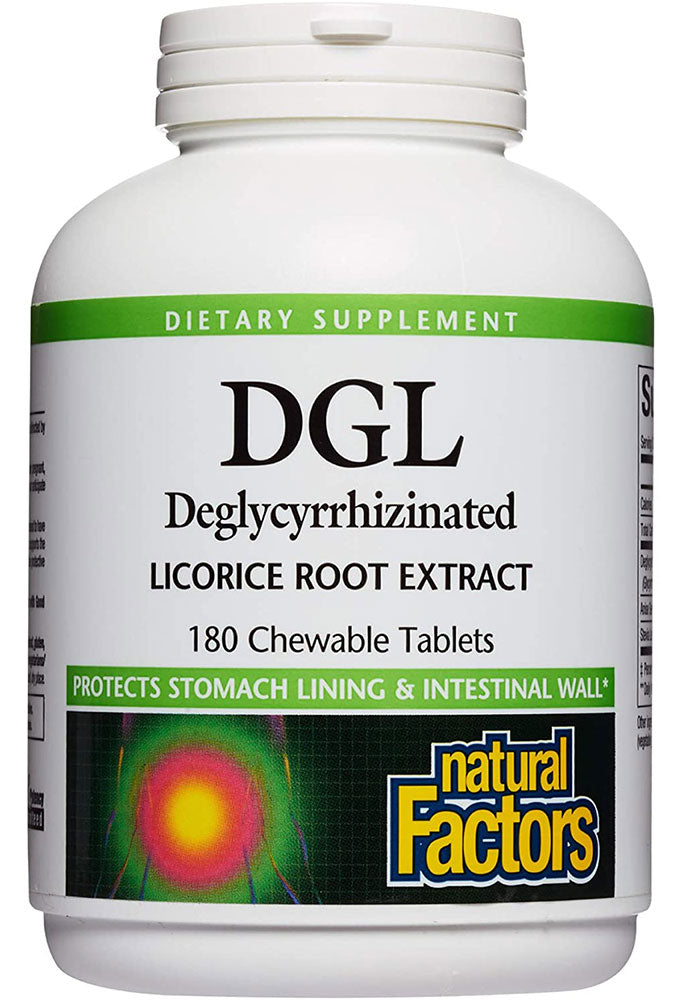 Natural Factors DGL Licorice Root 400 mg, 180 chews