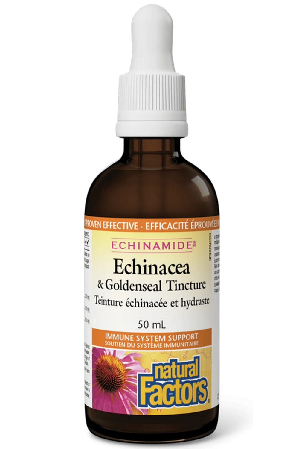 Natural Factors, ECHINAMIDE Echinacea & Goldenseal Tincture 50 ml