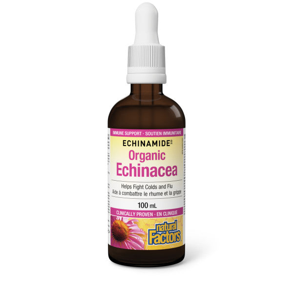 Natural Factors, ECHINAMIDE Organic Echinacea 100 ml
