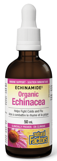 Natural Factors, ECHINAMIDE Organic Echinacea 50 ml