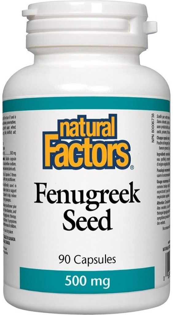 Natural Factors Fenugreek 500 mg, 90 Capsules